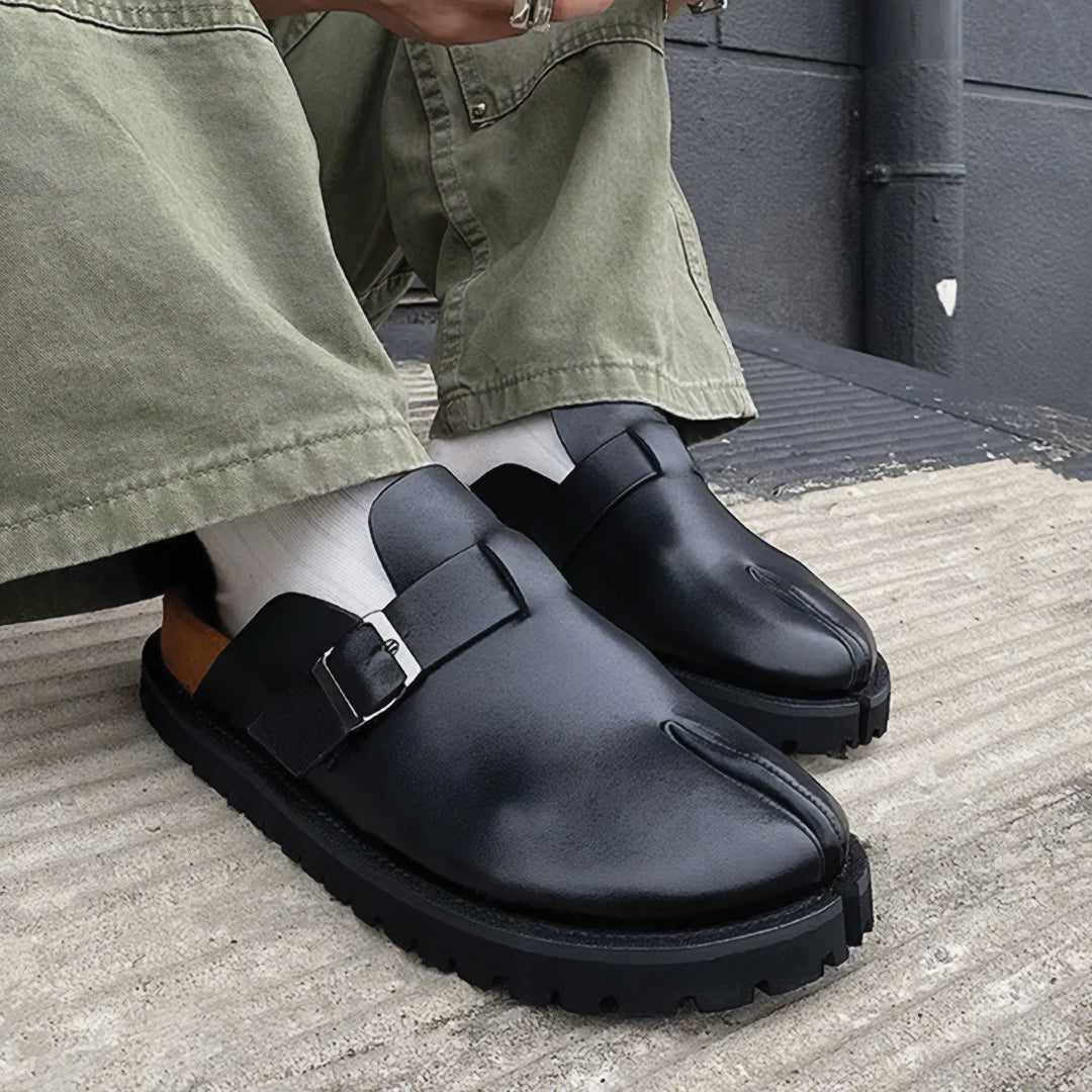ARIA TABI BUCKLE MULES