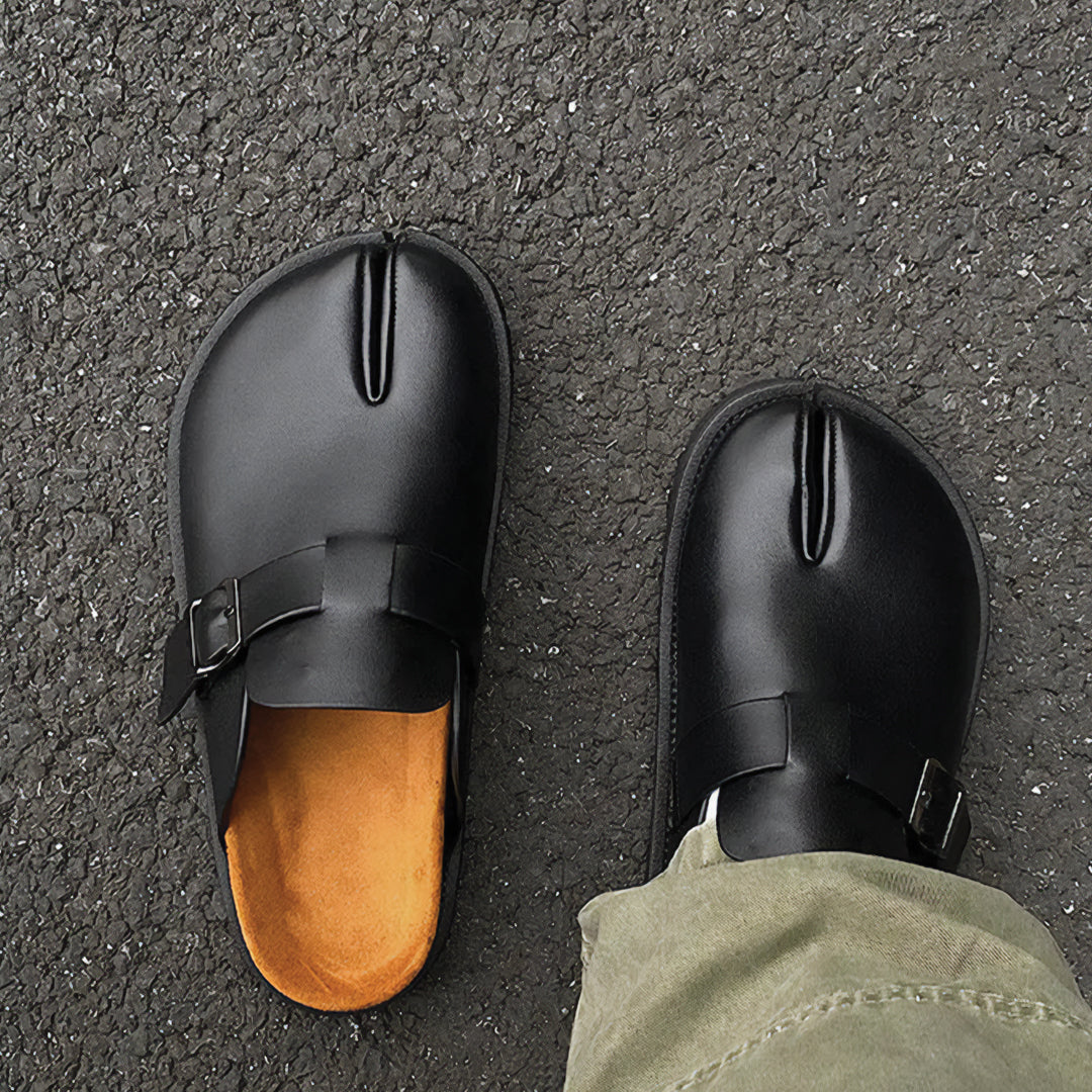 ARIA TABI BUCKLE MULES